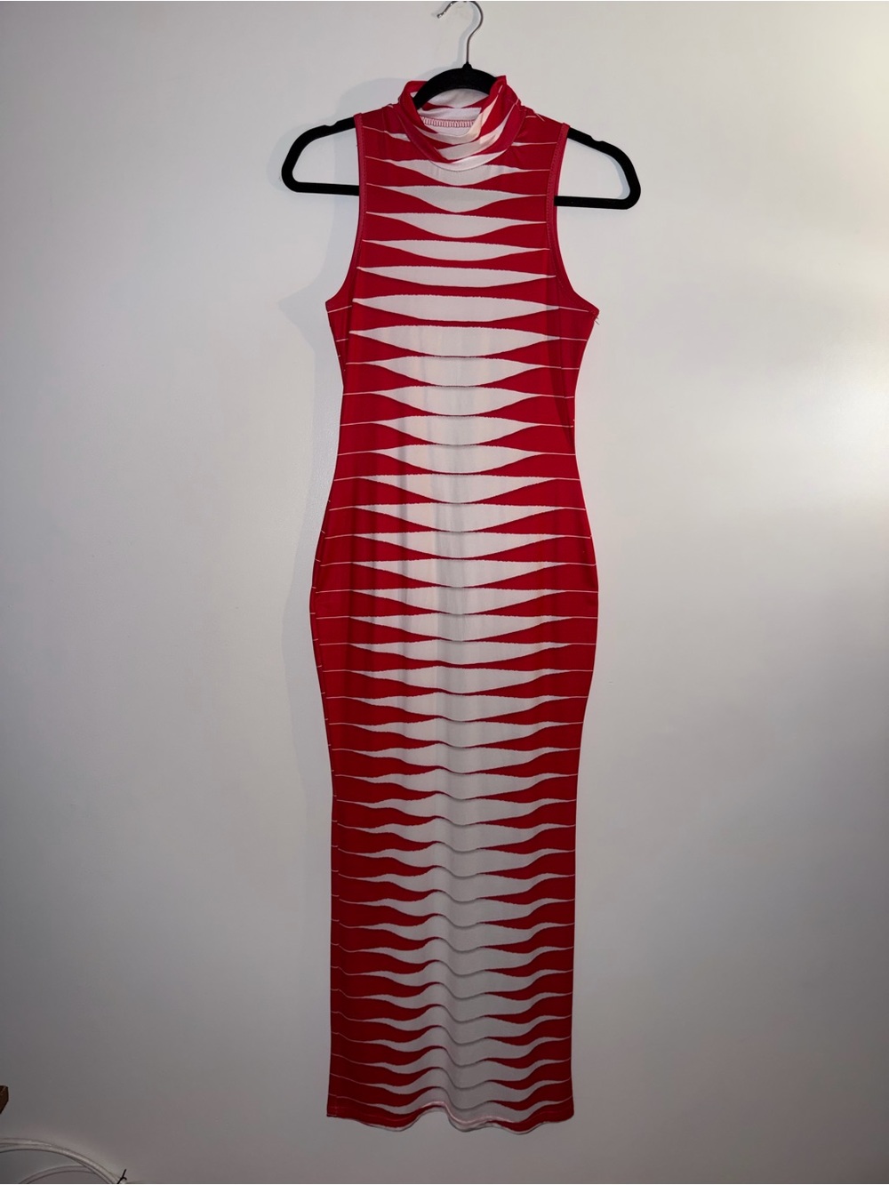 Sleeveless Striped Body-con Maxi Dress